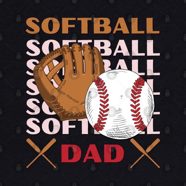 My Favorite Softball Player Calls Me Dad Gift for Softball Father daddy by BoogieCreates